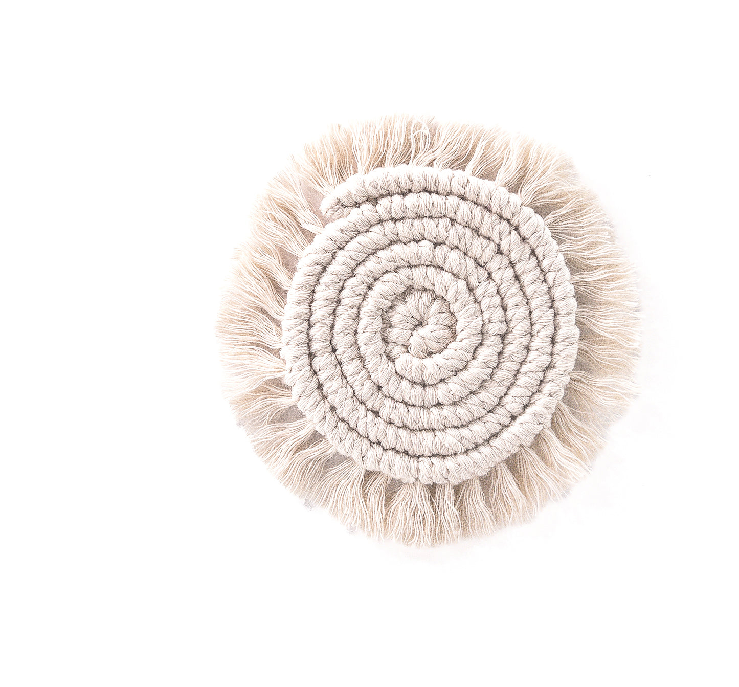 Cotton macrame coaster