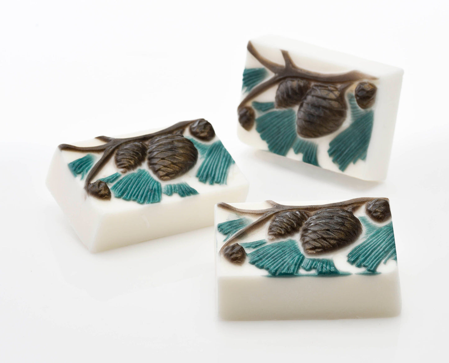 Pine cone and branch soap, pine soap, glycerin soap,