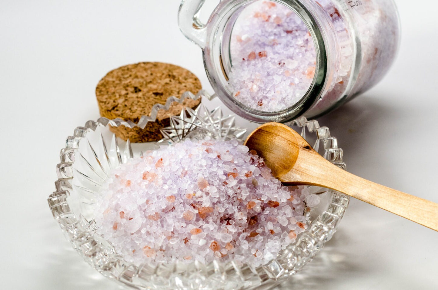 Bath Soak in your choice of fragrance, bath salts, glass jar and spoon, spa salts, relaxing bath soak, gift for her, hostess gift, sea salts