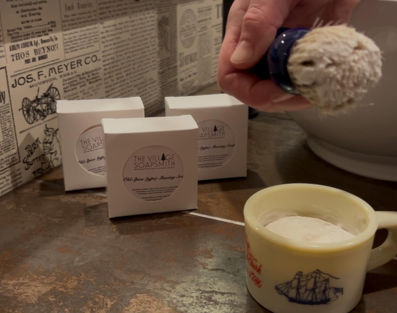 Old Spice (type) Shaving Soap - Shave Soap - Mens Shaving Soap - Gift for Him - Wet Shaving - Shave Puck - Natural Shave