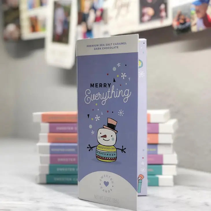 Merry Everything card and candy bar - gift box add on
