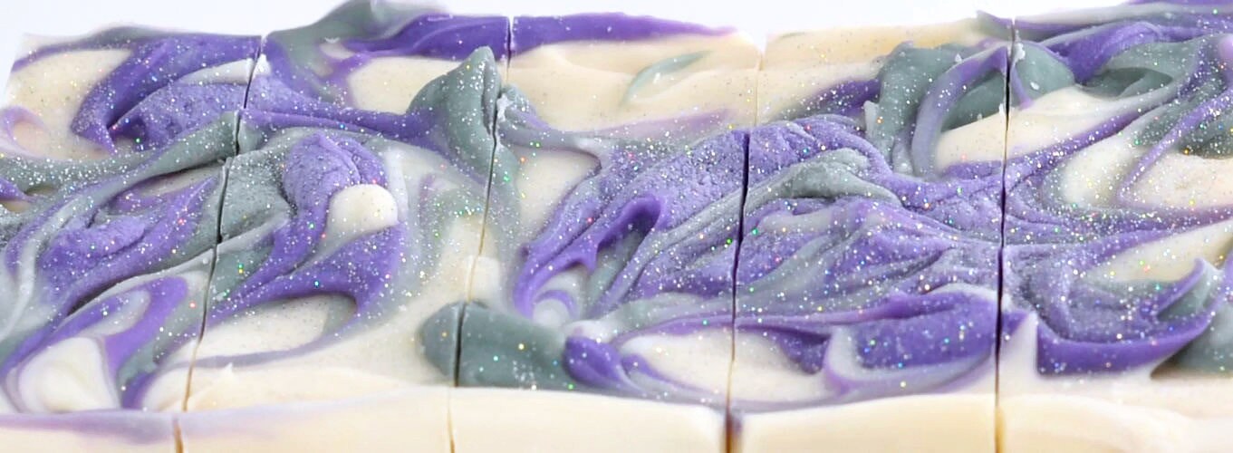 Lavender and herb handcrafted luxury soap with two butters, jojoba oil and goat milk