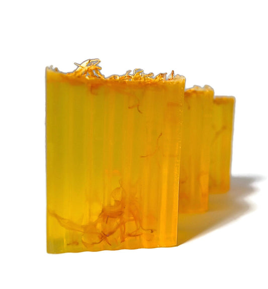 Skin Soothing glycerin soap with Carrot and Cucumber oils and aloe vera