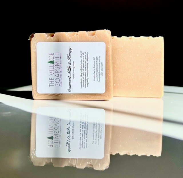 Oatmeal, milk and honey handcrafted soap with shea butter and goat milk