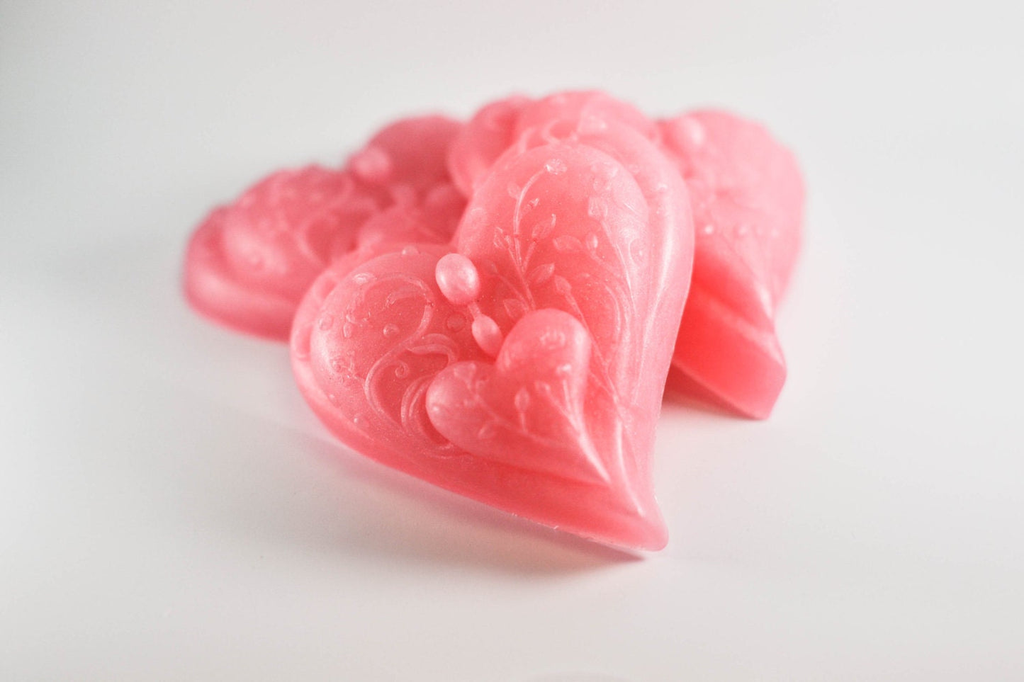 Beautiful heart shaped soap, Valentines Soap, Mother's Day Gift, Christmas gift soap, Bridesmaid gift, handcrafted soap, glycerin soap