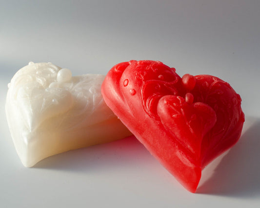 Beautiful heart shaped soap, Valentines Soap, Mother's Day Gift, Christmas gift soap, Bridesmaid gift, handcrafted soap, glycerin soap